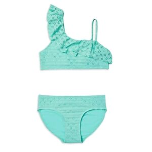 ☆☆☆ JUSTICE Girl's Mint Eyelet Tankini 2pc Swimsuit Bikini - Size XS 5/6
